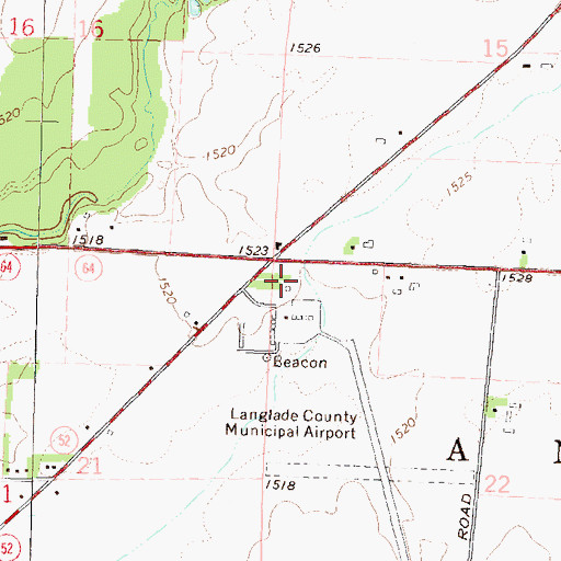 Topographic Map of Antigo Township Fire Department, WI