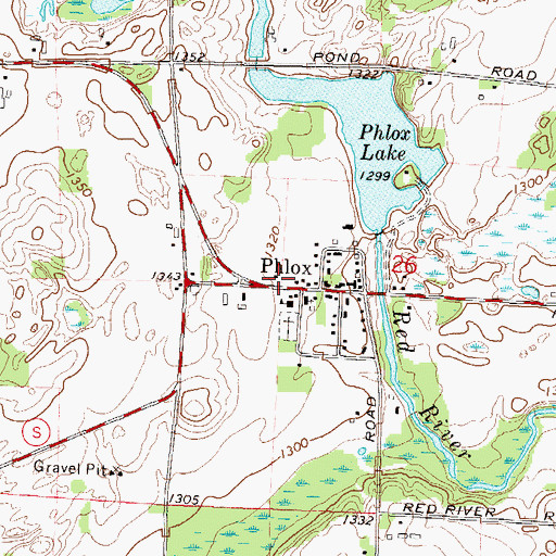 Topographic Map of Norwood Volunteer Fire Department, WI