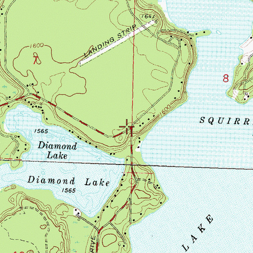 Topographic Map of Minocqua Fire Department Station 2, WI