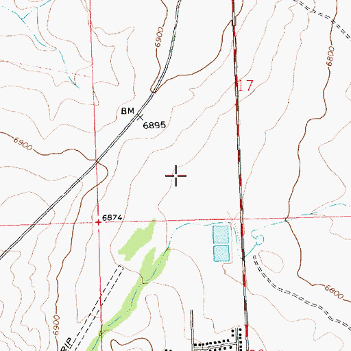 Topographic Map of Crownpoint Service Unit Indian Health Service Hospital, NM