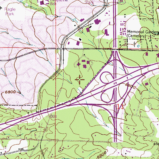 Topographic Map of Physicians Medical Center of Santa Fe, NM