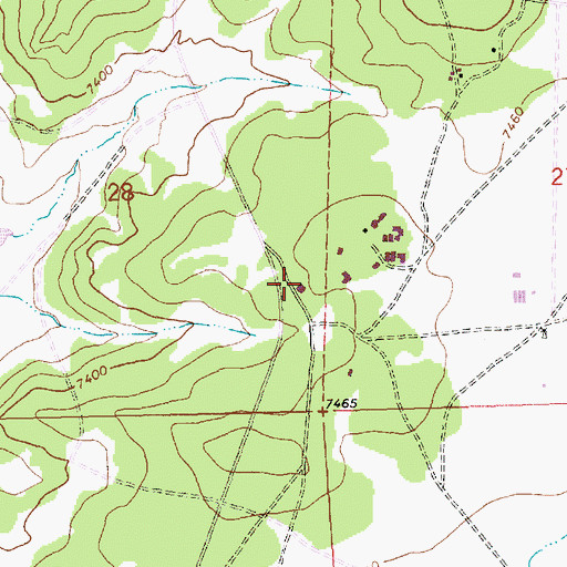 Topographic Map of Zuni - Ramah Service Unit Indian Health Service Pinehill Health Center, NM
