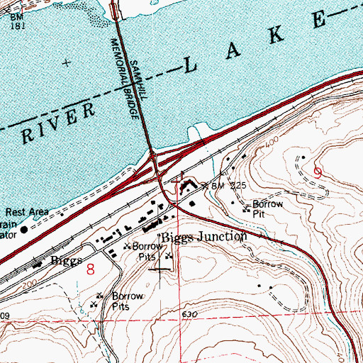 Topographic Map of Biggs Service District Sewer System Facility, OR