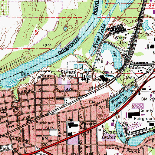 Topographic Map of Albany - Millersberg Water Reclamation Facility, OR