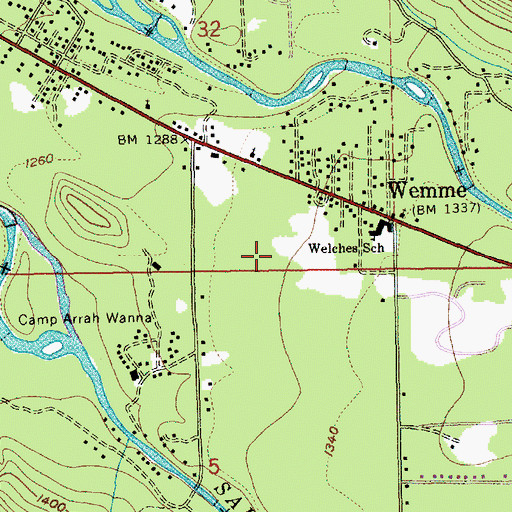 Topographic Map of Clackamas County Hoodland Wastewater Treatment, OR