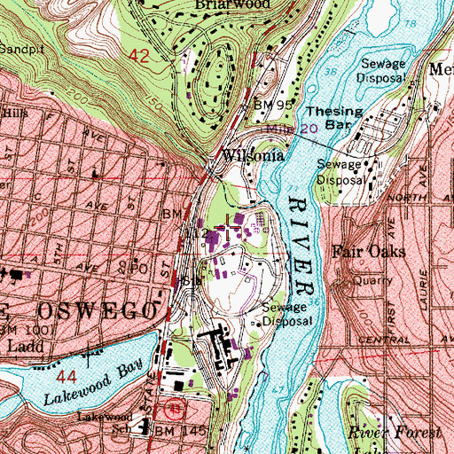 Topographic Map of Portland Tryon Creek Wastewater Treatment Plant, OR
