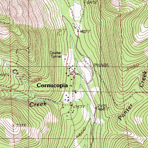 Topographic Map of UNC Cornucopia Mining Wastewater Treatment Plant, OR