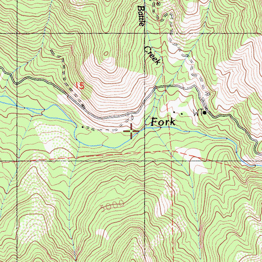 Topographic Map of Battle Creek, CA