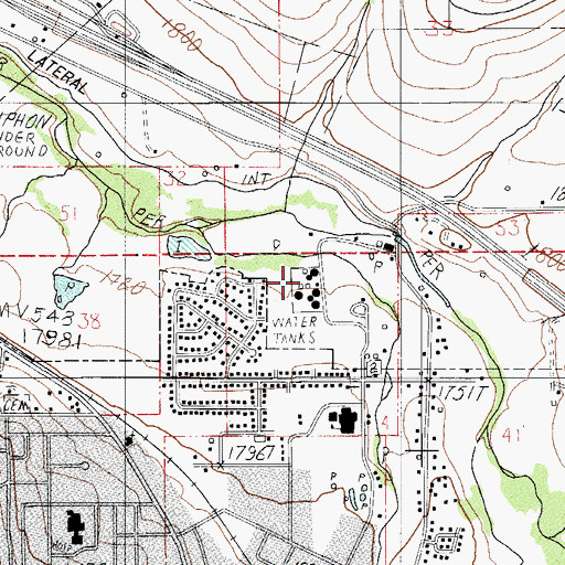 Topographic Map of Ashland Wastewater Treatment Plant, OR