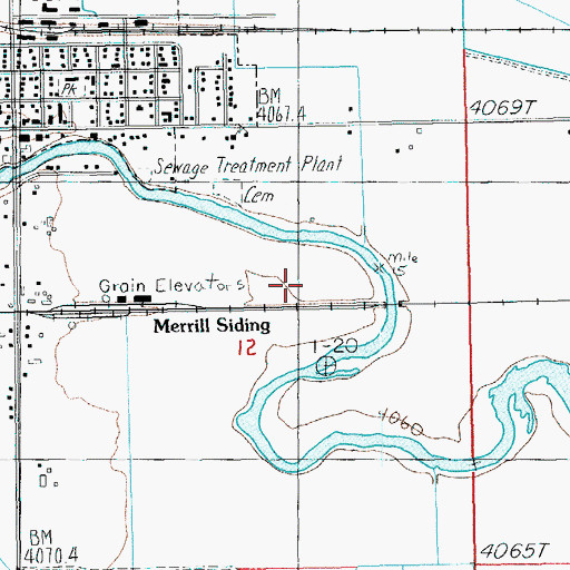 Topographic Map of Merrill Wastewater Treatment Lagoons, OR