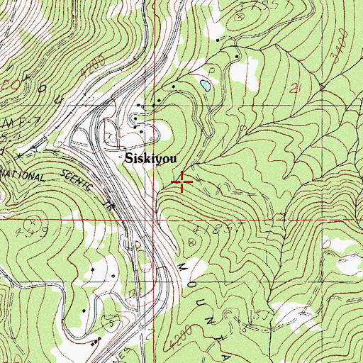 Topographic Map of Callahans Mountain Lodge Wastewater Treatment Facility, OR