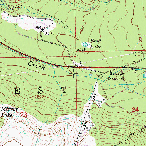 Topographic Map of Government Camp Sanitary District, OR
