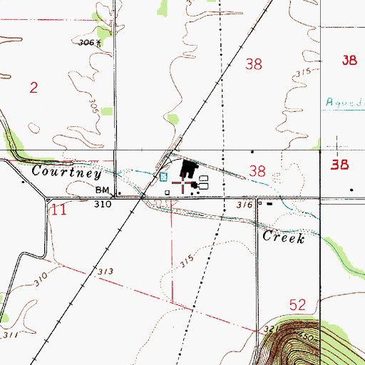 Topographic Map of Brownsville Wastewater Treatment Facility, OR