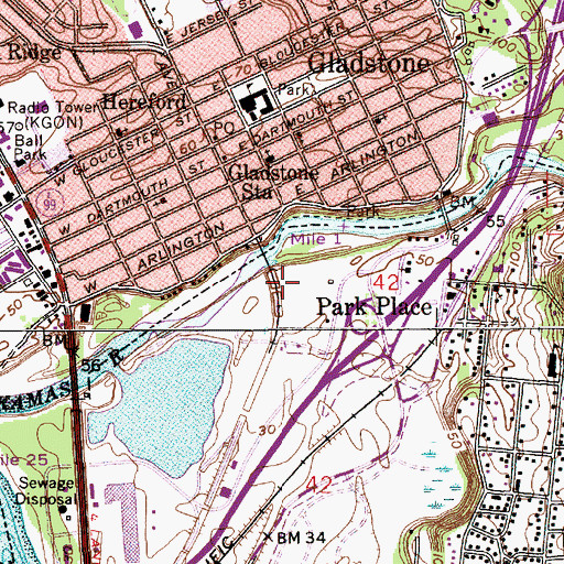 Topographic Map of Tri - City Service District, OR