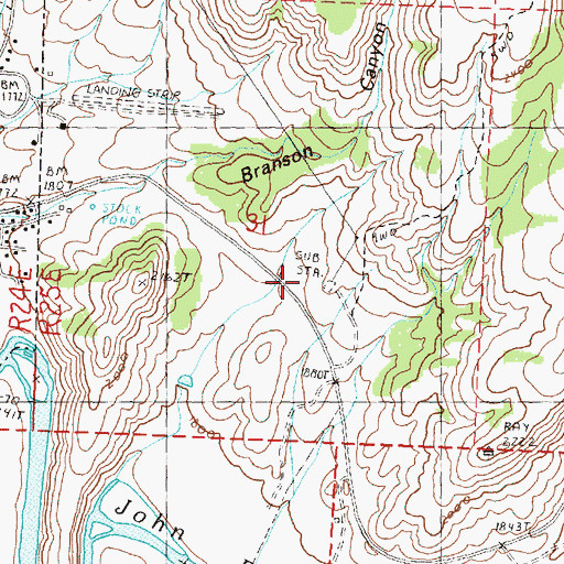 Topographic Map of Spray Sewage Treatment Plant, OR