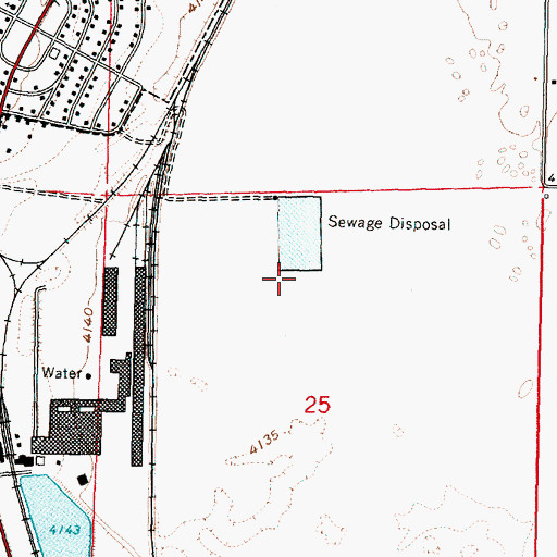 Topographic Map of Hines Sewer Treatment Plant, OR