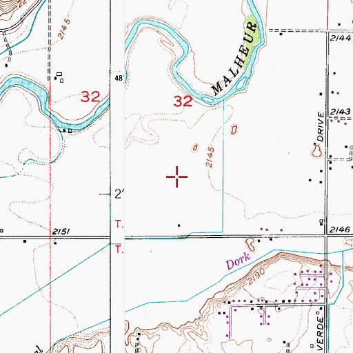 Topographic Map of Ontario Wastewater Treatment Plant, OR