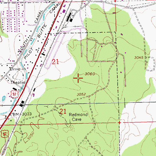 Topographic Map of Redmond Water Treatment System, OR