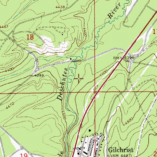 Topographic Map of Gilchrist Sewer Company, OR