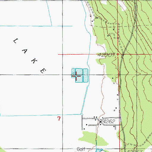 Topographic Map of Round Lake Utilities Wastewater Treatment Lagoons, OR