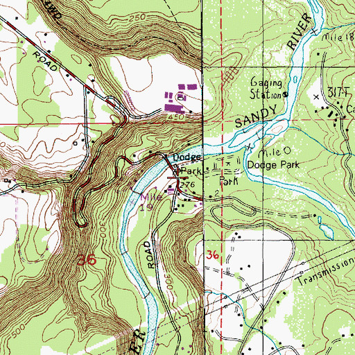 Topographic Map of Portland Water Supply, OR