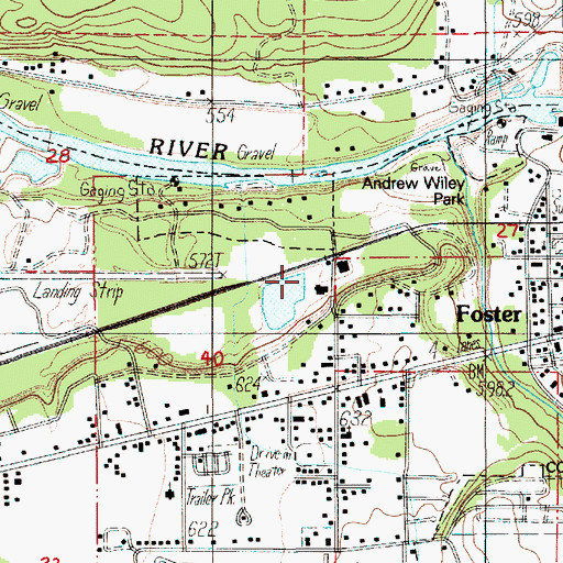 Topographic Map of Sweet Home Municipal Water Treatment Plant Facility, OR