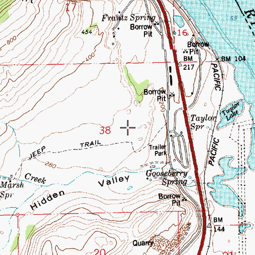 Topographic Map of The Dalles Columbia Gorge Water System, OR