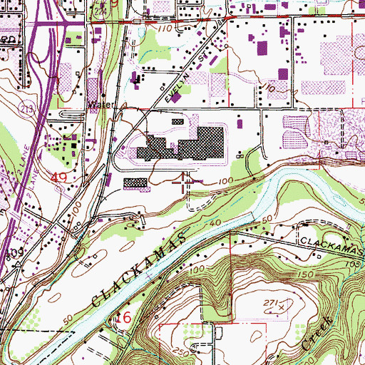 Topographic Map of Clackamas River Water Disinfection System, OR