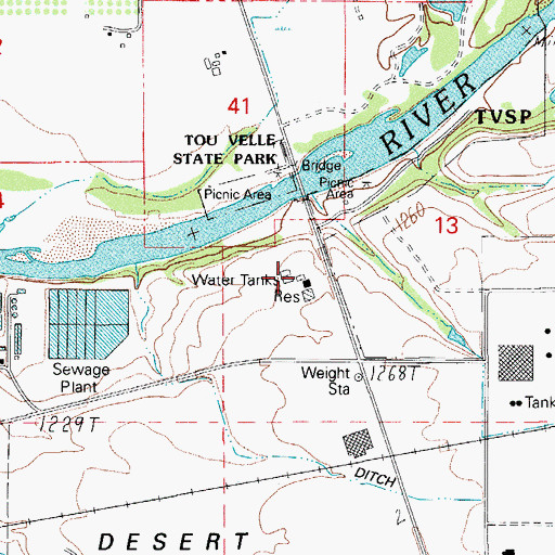 Topographic Map of Medford Water Commission Water Treatment Plant, OR