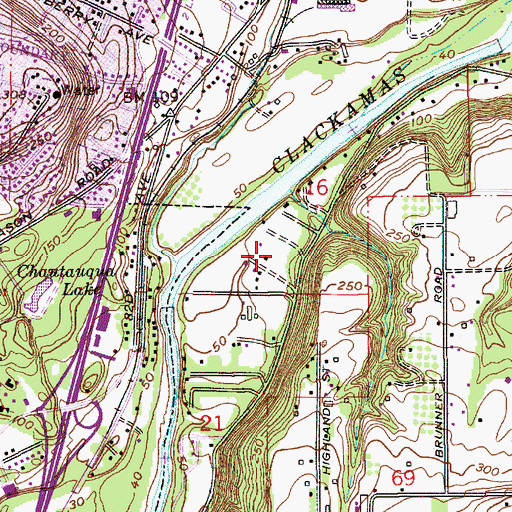 Topographic Map of North Clackamas County Water Commission, OR