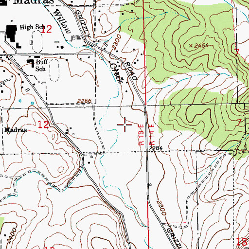 Topographic Map of South Waste Water Treatment Facility, OR