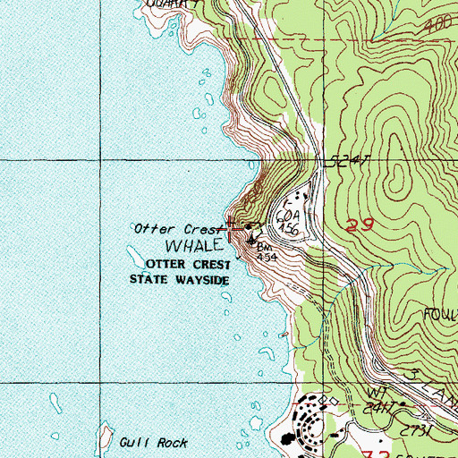 Topographic Map of H2O and S Sewage Disposal, OR
