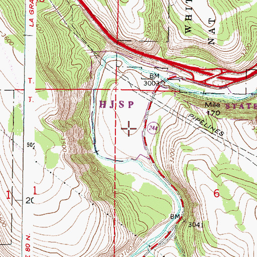 Topographic Map of Oregon Youth Authority Riverbend Sewer Treatment Plant, OR