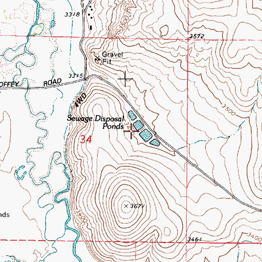 Topographic Map of Haines Waste Treatment Ponds, OR