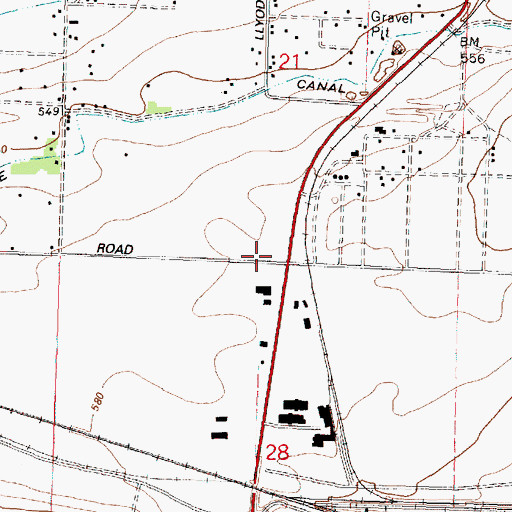 Topographic Map of Hermiston Water Treatment Facility, OR