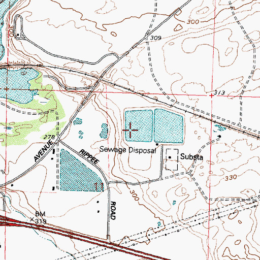 Topographic Map of Boardman Wastewater Treatment Plant, OR