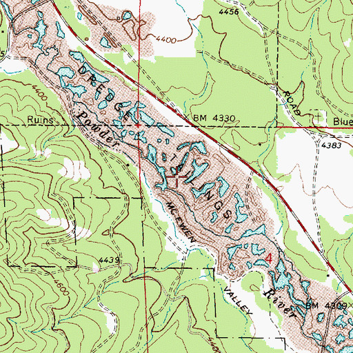 Topographic Map of Sumpter Wastewater Treatment Lagoon, OR
