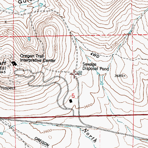 Topographic Map of Bureau of Land Management Wastewater Treatment Lagoons, OR