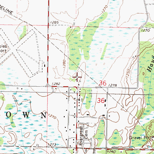 Topographic Map of Lakewood Health System Senior Campus, MN