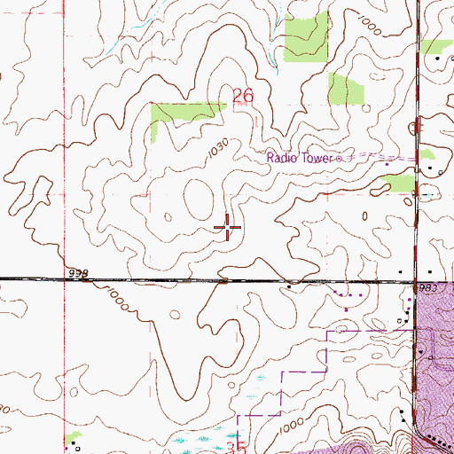 Topographic Map of Northfield Hospital, MN
