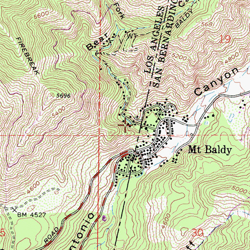 Topographic Map of Bear Canyon, CA
