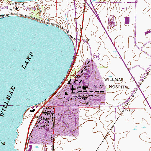 Topographic Map of Willmar Chemical Dependency Services, MN