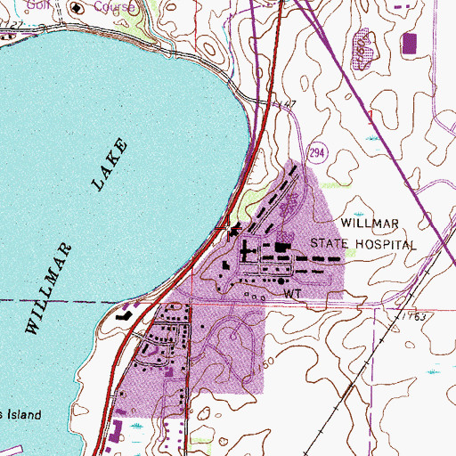 Topographic Map of Willmar Child and Adolescent Behavioral Health Services, MN