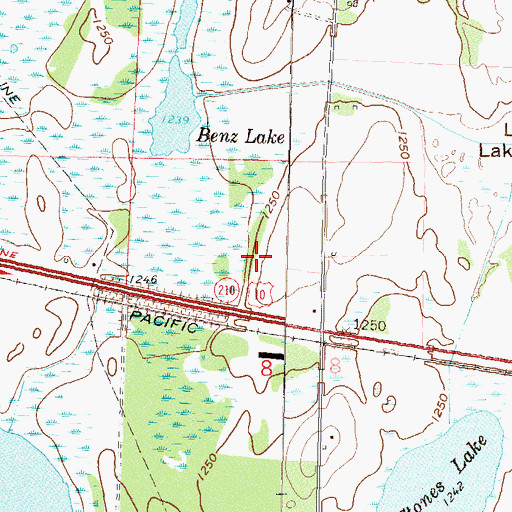 Topographic Map of Lakewood Health System Main Campus, MN