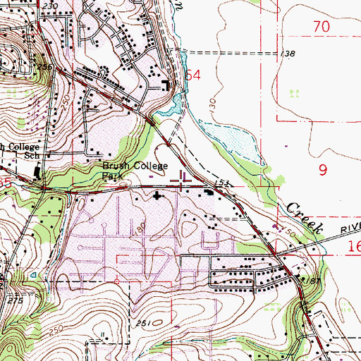 Topographic Map of Cherriots Wallace Road Park and Ride, OR