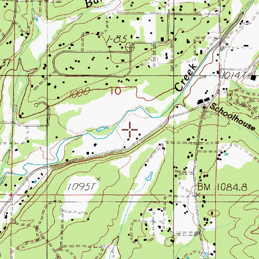 Topographic Map of Pottsville Museum and Pioneer Town, OR