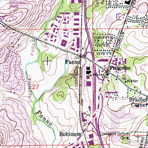 Topographic Map of TriMet WES Commuter Rail Hall / Nimbus Park and Ride, OR