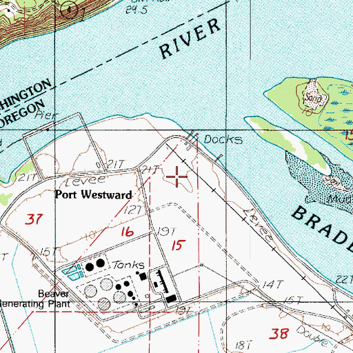 Topographic Map of Cascade Grain Products Ethanol Production Facility, OR