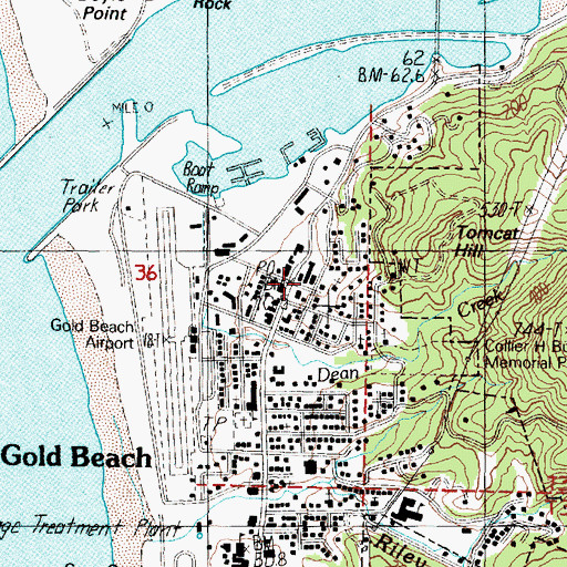 Topographic Map of Curry County Public Health Department, OR