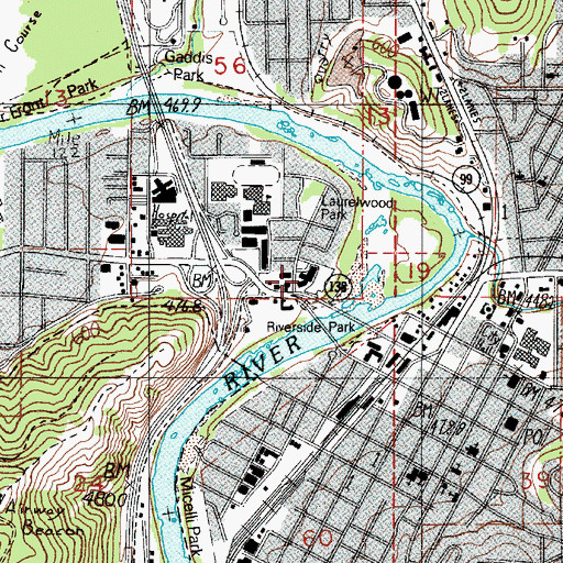 Topographic Map of Douglas County Public Health Department, OR